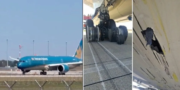 Vietnam Airlines Uçağı Kalkışta Piste Kuyruk Sürttü